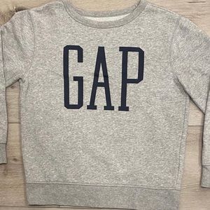 Gap Kids Big Logo Crewneck Sweatshirt, Gray, Size L, Used